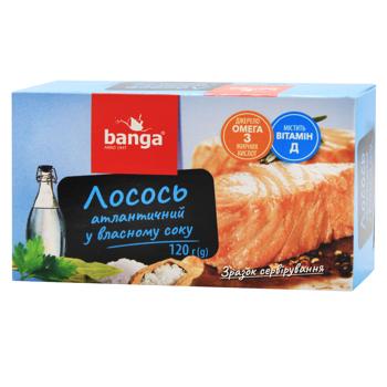 Banga Atlantic Salmon in Its Own Juice 120g - buy, prices for Ideal - photo 1