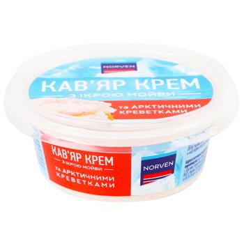 Крем кавьяр Norven с икрой мойвы и арктическими креветками 95г