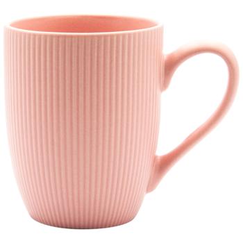Milika Decagon Colour Pink Ceramic Mug 350ml - buy, prices for METRO - photo 1