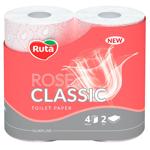 Туалетная бумага Ruta Rose Classic Роза 2-слойная 4шт