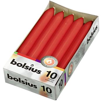 Набір свічок Bolsius червоні 170/20 10шт - купити, ціни на КОСМОС - фото 1