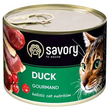 Savory упаковка вологого корму для котів 6 шт х 200 г - качка - купить, цены на MasterZoo - фото 2
