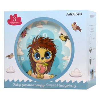 Ardesto Sweet Hedgehog Children's Tableware Set 3 items - buy, prices for MegaMarket - photo 1