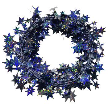 Actuel Blue Tinsel with Pattern 7m