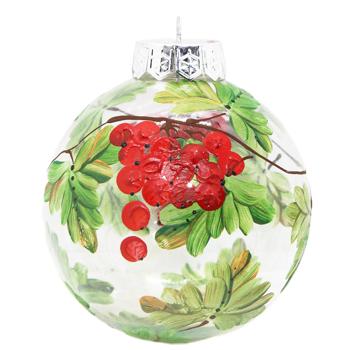 Bezant Viburnum Transparent Christmas Ball 8cm - buy, prices for Auchan - photo 1