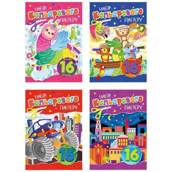 Apelsin Colored Paper Set A4 16 sheets - buy, prices for Auchan - photo 3