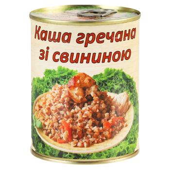 Каша свинина консервированная 340г - купить, цены на Идеал - фото 1
