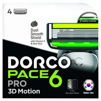 Картридж Dorco Pace-6 Pro 3D 4шт - купити, ціни на Cупермаркет "Харків" - фото 1