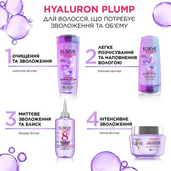 Экспресс-средство L'Oreal Paris Elseve Hyaluron Plump Wonder Water с эффектом ламинирования для увлажнения и объема волос 200мл - купить, цены на МегаМаркет - фото 5