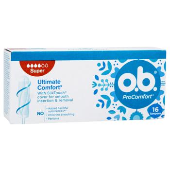 O.B.® Pro Comfort Super Tampons 16pcs - buy, prices for COSMOS - photo 2