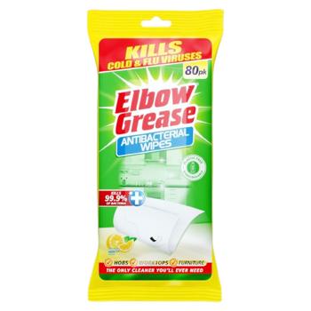 Серветки Elbow Grease вологі для чищення поверхонь Лимон 80шт - купити, ціни на Grono - фото 1