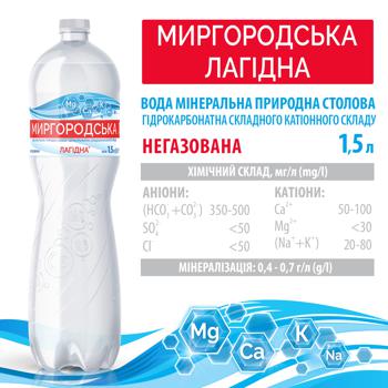 Вода мінеральна Миргородська Лагідна негазована 1,5л - купити, ціни на METRO - фото 2