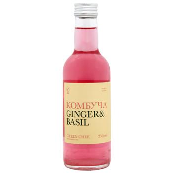 Green Chef Ginger&basil Kombucha 250ml - buy, prices for MegaMarket - photo 1