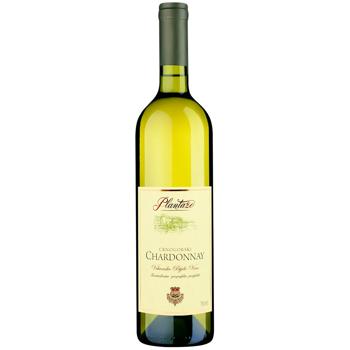 Вино Plantaze Crnogorski Chardonnay белое сухое 13,5% 0,75л - купить, цены на WINETIME - фото 1
