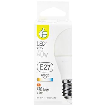 Auchan LED Bulb G45 E27 4.9W 4000K - buy, prices for Auchan - photo 2
