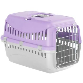 Контейнер-переноска MP Bergamo Gipsy 2 Large Metal для собак и кошек до 15кг 58х38х38см сиреневый - купить, цены на MasterZoo - фото 1