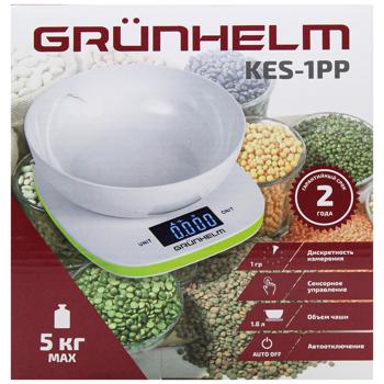 Grunhelm White Kitchen Scales with Cup - buy, prices for Auchan - photo 3
