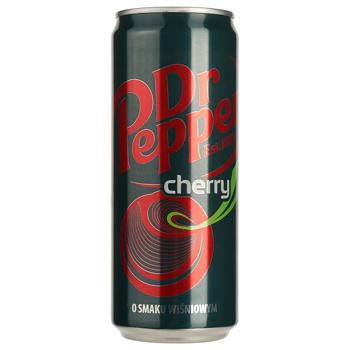 Dr. Pepper Cherry Carbonated Drink 0.33l - buy, prices for COSMOS - photo 1