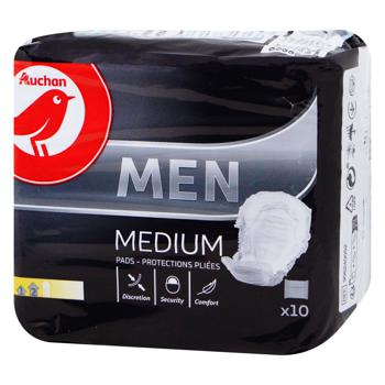 Auchan Medium Urological Men's Pads 10pcs - buy, prices for Auchan - photo 1