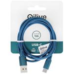 Qilive USB A/USB C Green Charging Cable 1m