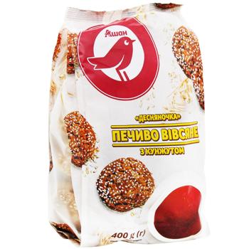 Auchan Desnyanochka Oatmeal Cookies with Sesame 400g - buy, prices for MasterZoo - photo 3