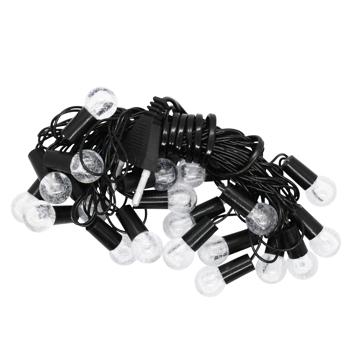 Гирлянда электрическая 20 прозрачных лампочек 3м черный кабель - купить, цены на - фото 2