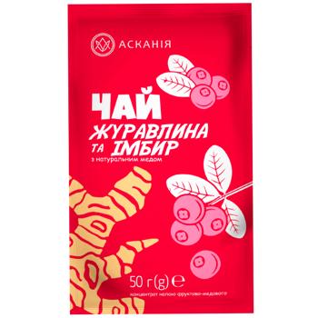 Askania Cranberry and Ginger Fruit with Honey Tea Concentrate 50g - buy, prices for Supermarket "Kharkiv" - photo 1