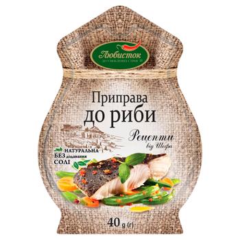 Приправа Любисток Рецепти від шефа до риби без солі 40г - купити, ціни на NOVUS - фото 1
