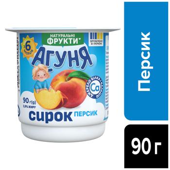 Творожок Агуня персик 3,9% 90г - купить, цены на КОСМОС - фото 3