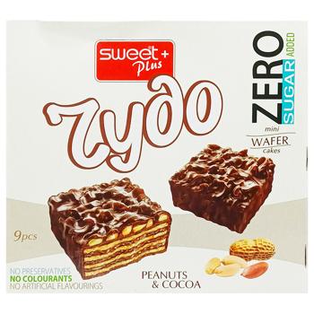Вафлі Sweet Plus Rydo з арахісом без цукру 100г - купити, ціни на КОСМОС - фото 1