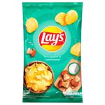 Чипси Lay's картопляні зі смаком білих грибів зі сметаною 120г