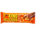 Батончик AllNutrition Fitking Delicious Карамель-арахис протеиновый без сахара 40г