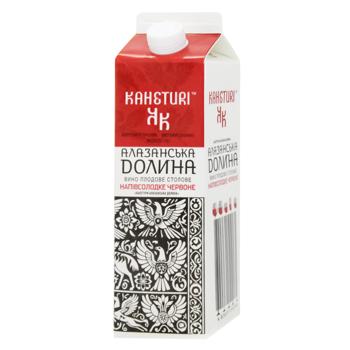 Вино Kaheturi Алазанська Долина червоне напівсолодке 9-12% 1л - купити, ціни на Ідеал - фото 1