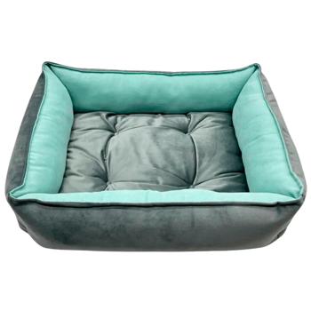 Лежак Pet Fun Velour 60x50x18см тиффани - купить, цены на MasterZoo - фото 1