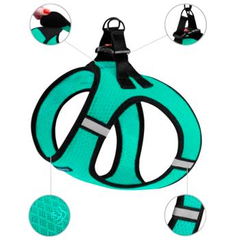 Шлея для собак Barksi Mesh Vest нейлоновая XS 34см мятный - купить, цены на MasterZoo - фото 3
