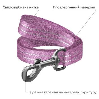 Поводок Waudog Re-cotton хлопковый светоотражающий 3м/20мм фиолетовый - купить, цены на MasterZoo - фото 3