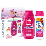 Набор подарочный Шампунь-бальзам Schauma Kids 250мл + Гель для душа Fa Kids для девочек 250мл