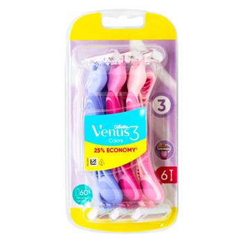 Venus Disposable Razors 6pcs - buy, prices for Auchan - photo 1