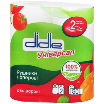 Рушники паперові Didie двошарові 2шт - купити, ціни на КОСМОС - фото 1