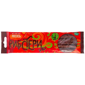 Лосось Русалочка Пивчик солоно-сушений з перцем соломка 50г - купити, ціни на КОСМОС - фото 1