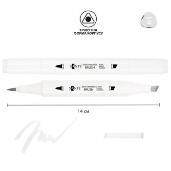 Santi Sketch Light Gray Double-sided Marker SM-27 - buy, prices for Auchan - photo 2