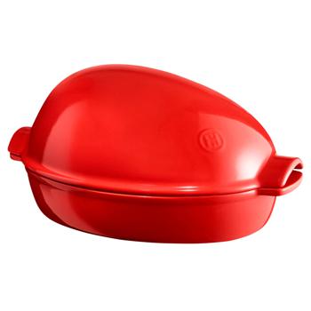Форма Emile Henry для запекания курицы с крышкой красная 41,5x27,5см - купить, цены на WINETIME - фото 1