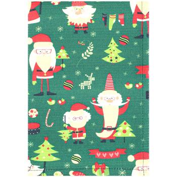 Provans Santa on Green Waffle Towel 30*50cm