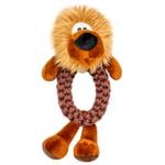 Duvo+ Lion with Ring with Squeaker Toy for Dogs 34x21x12cm