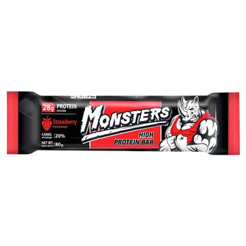 Батончик протеїновий Monsters з полуницею 80г - купити, ціни на Торба - фото 1
