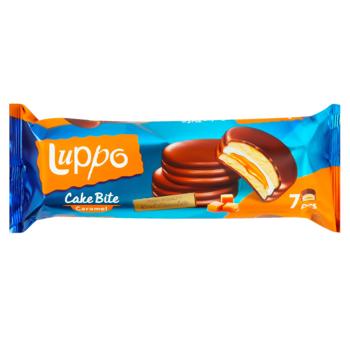 Кекс Luppo з маршмеллоу та карамельною начинкою у молочному шоколаді 182г - купити, ціни на КОСМОС - фото 1