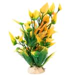 MasterZoo Yellow Leaves on Stone Aquarium Decoration 17cm