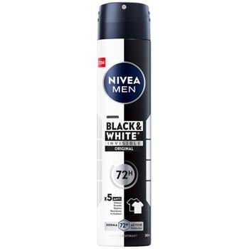 Nivea Men Black and White Invisible Classic Spray Antiperspirant 200ml - buy, prices for MegaMarket - photo 1