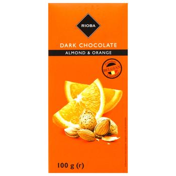 Rioba Orange and Almonds Dark Chocolate 57% 100g - buy, prices for METRO - photo 1