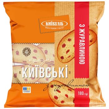 Сухари Киевхлеб Киевские с клюквой 180г - купить, цены на Cупермаркет "Харьков" - фото 1